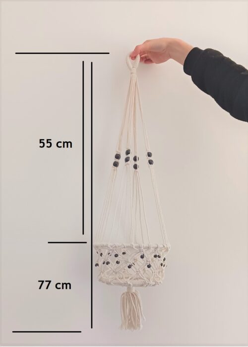 macrame para vaso medidas