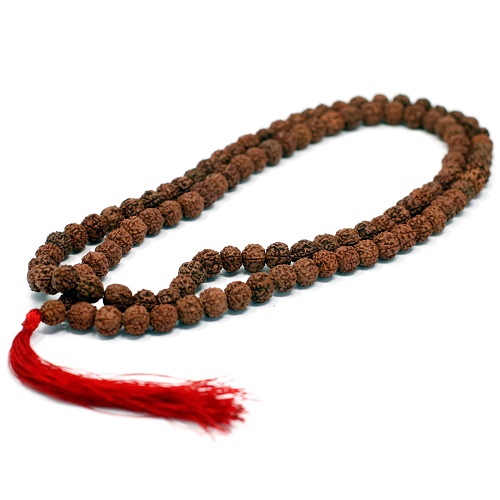 108 Rudraksha Japamala castanho