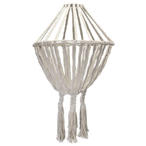 Candeeiro de teto de macramé preto ou branco – 85 x 50 cm