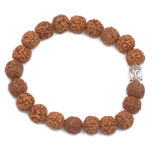 Pulseira Rudraksha Buda - castanha