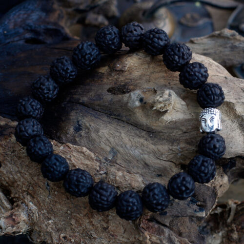 Pulseira Rudraksha Buddha - Escura 1