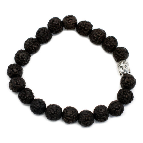 Pulseira Rudraksha Buddha - Escura