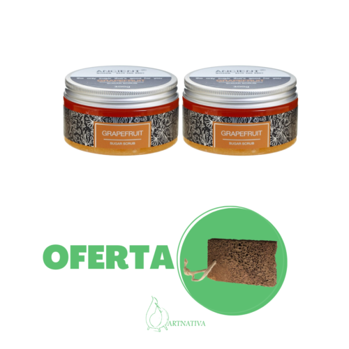 2 esfoliantes de açúcar de toranja oferta da pedra pomes