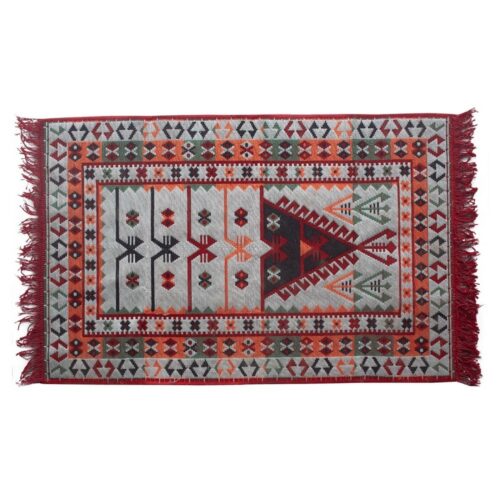 Tapete Kilim 125x80 cm - Vermelho outra face