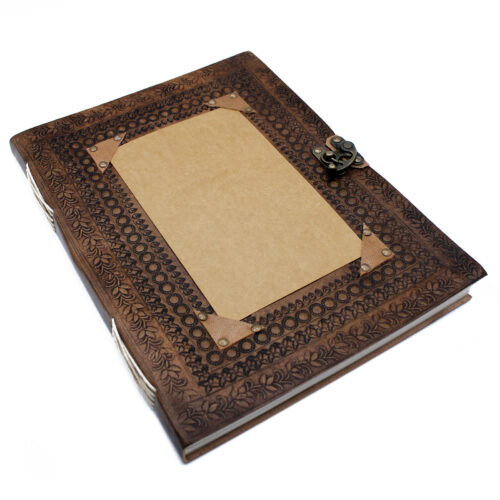 Caderno de cabedal de 33x25x2,5 cm