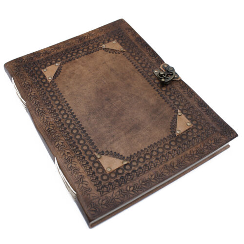 Caderno de cabedal de 33x25x2,5 cm