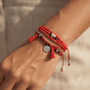 8 amuletos de proteção de Bali – pulseiras com cordão ajustável